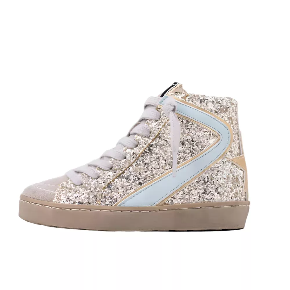 Shushop Toddler Rooney Mini Sneaker - Sterling Glitter