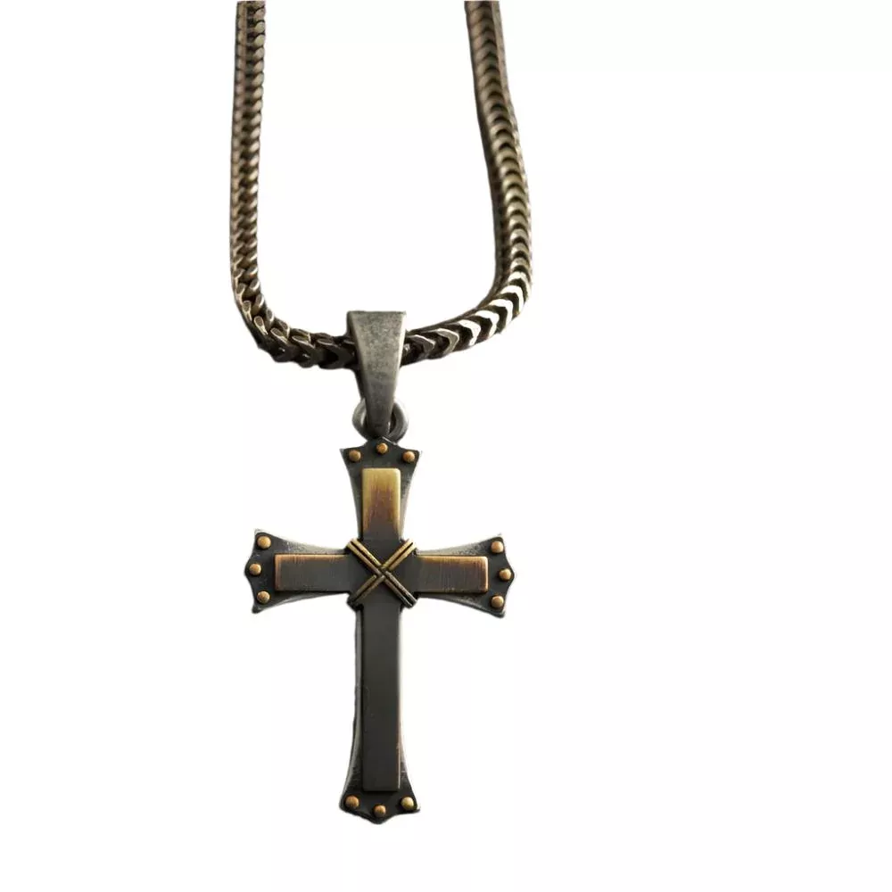 Silver Cross Chain Necklace