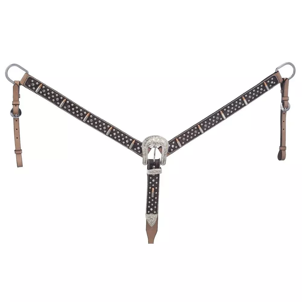 Silver Royal Remington Belt Buckle Bling Breastcollar