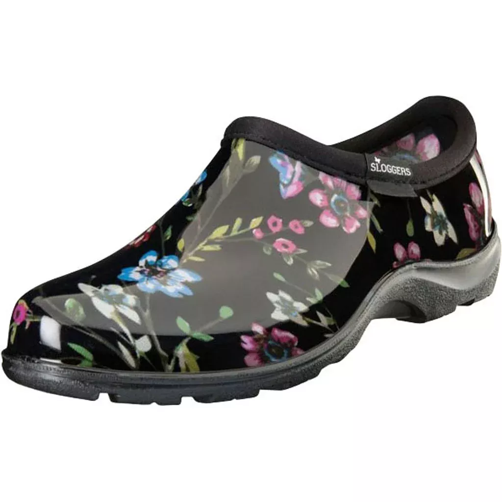 Sloggers Women's Waterproof Comfort Shoe Ditsy Black Size 11