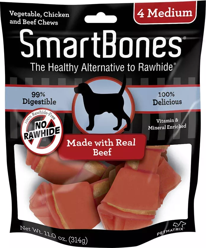 SmartBones Healthy Alternative Chews Beef Medium 4 Pack