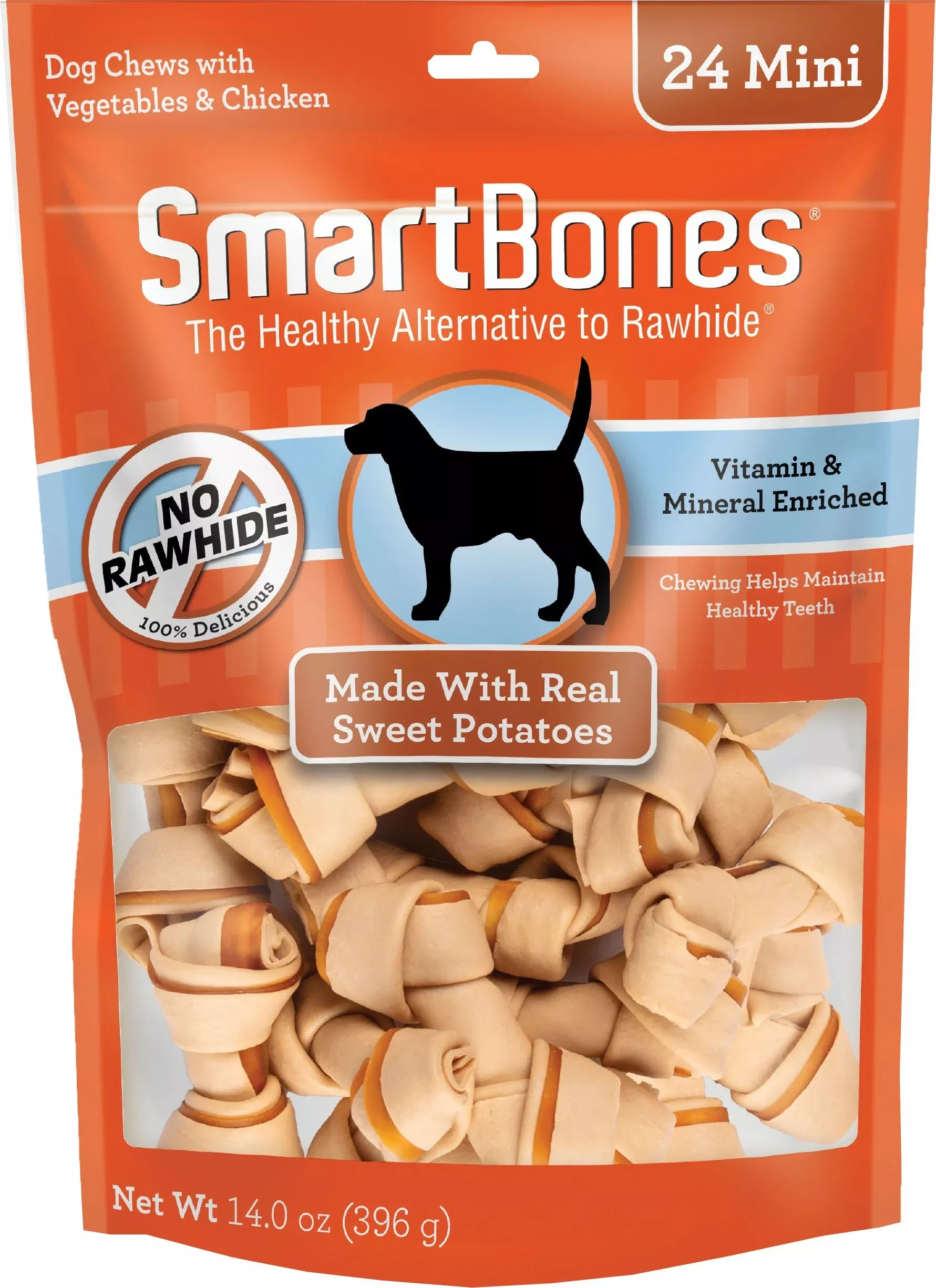 SmartBones Healthy Alternative Chews Mini Sweet Potato 24 Pack