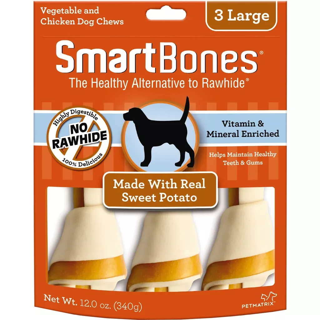 SmartBones Healthy Alternative Chews Sweet Potato Large 3-Pack