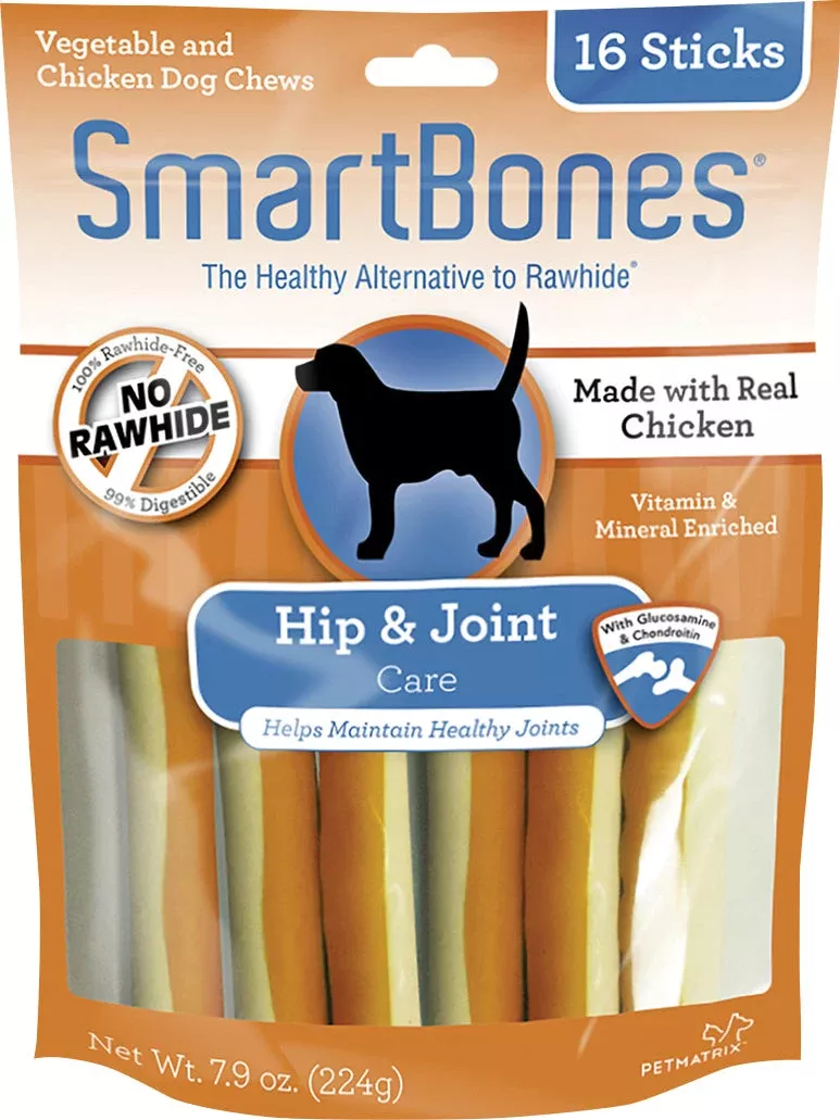 SmartBones Hip & Joint Care Sticks, Chicken/Vegetable, 16 Pack