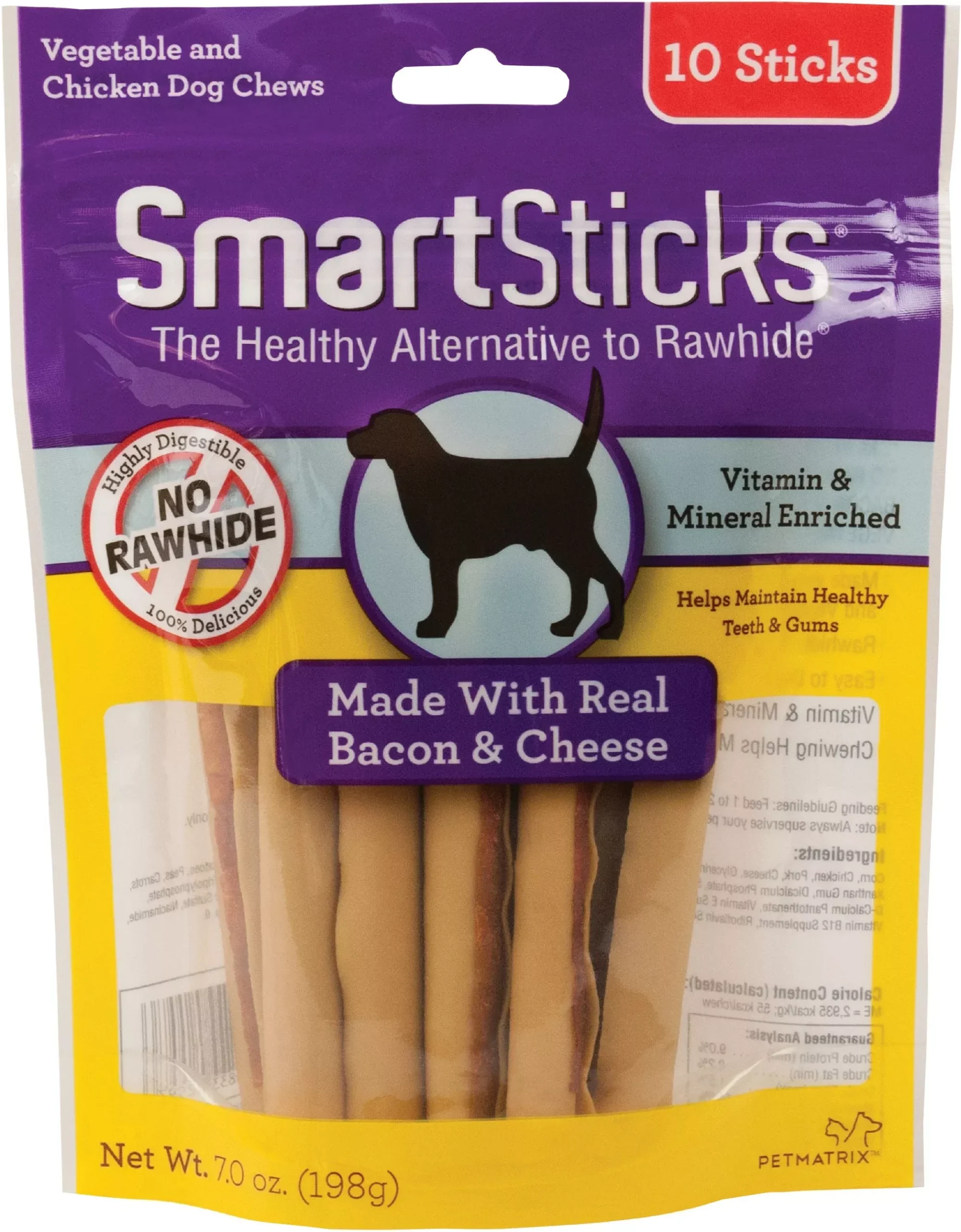 SmartBones SmartSticks Bacon & Cheese Dog Chews 10 Pack
