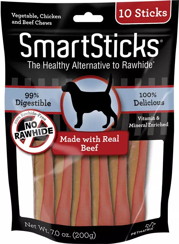 SmartBones SmartSticks Dog Chews, Beef, 10 Pack