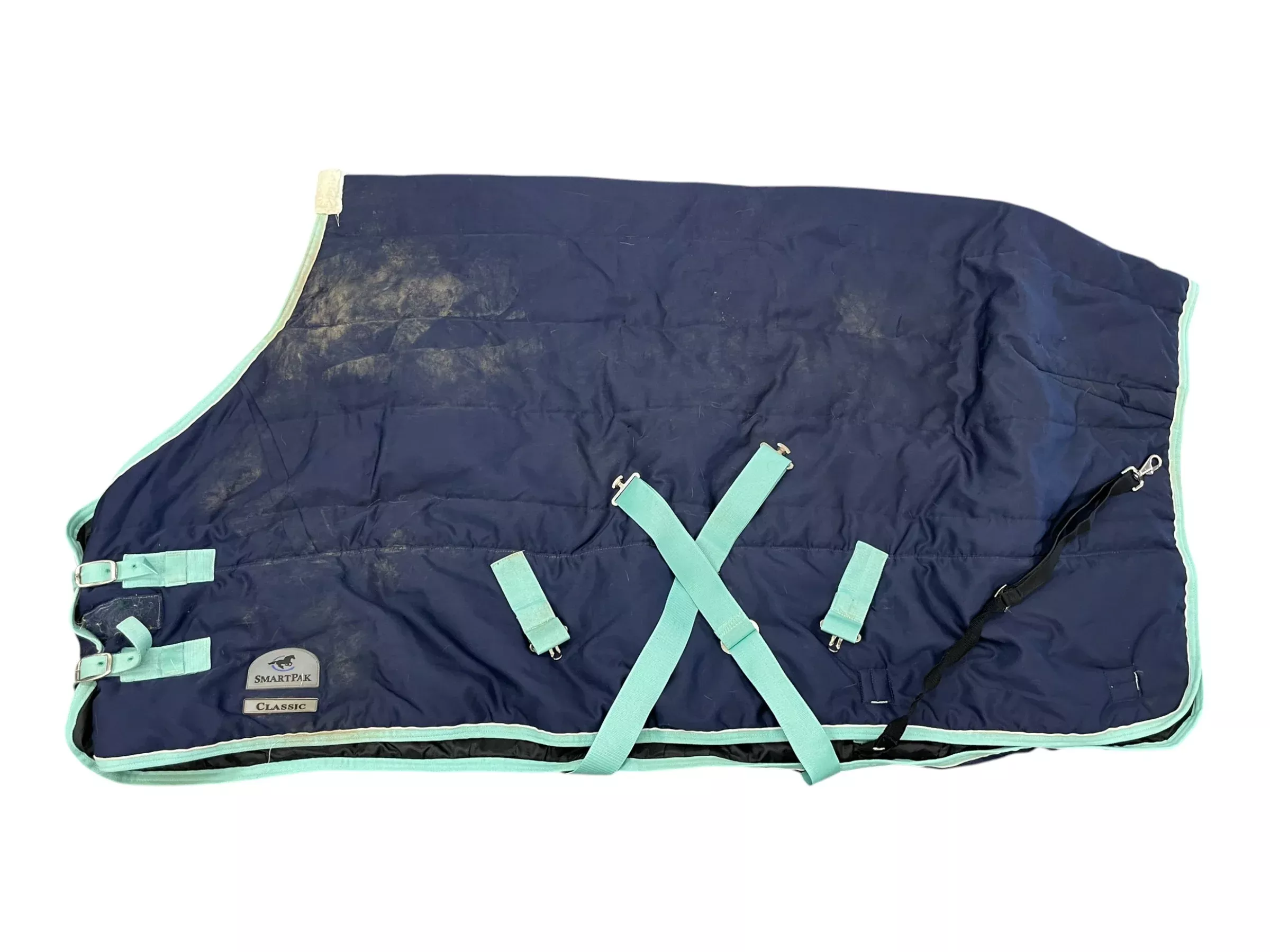 Smartpak Stable Blanket - Navy/Teal - 69" / 220g - USED