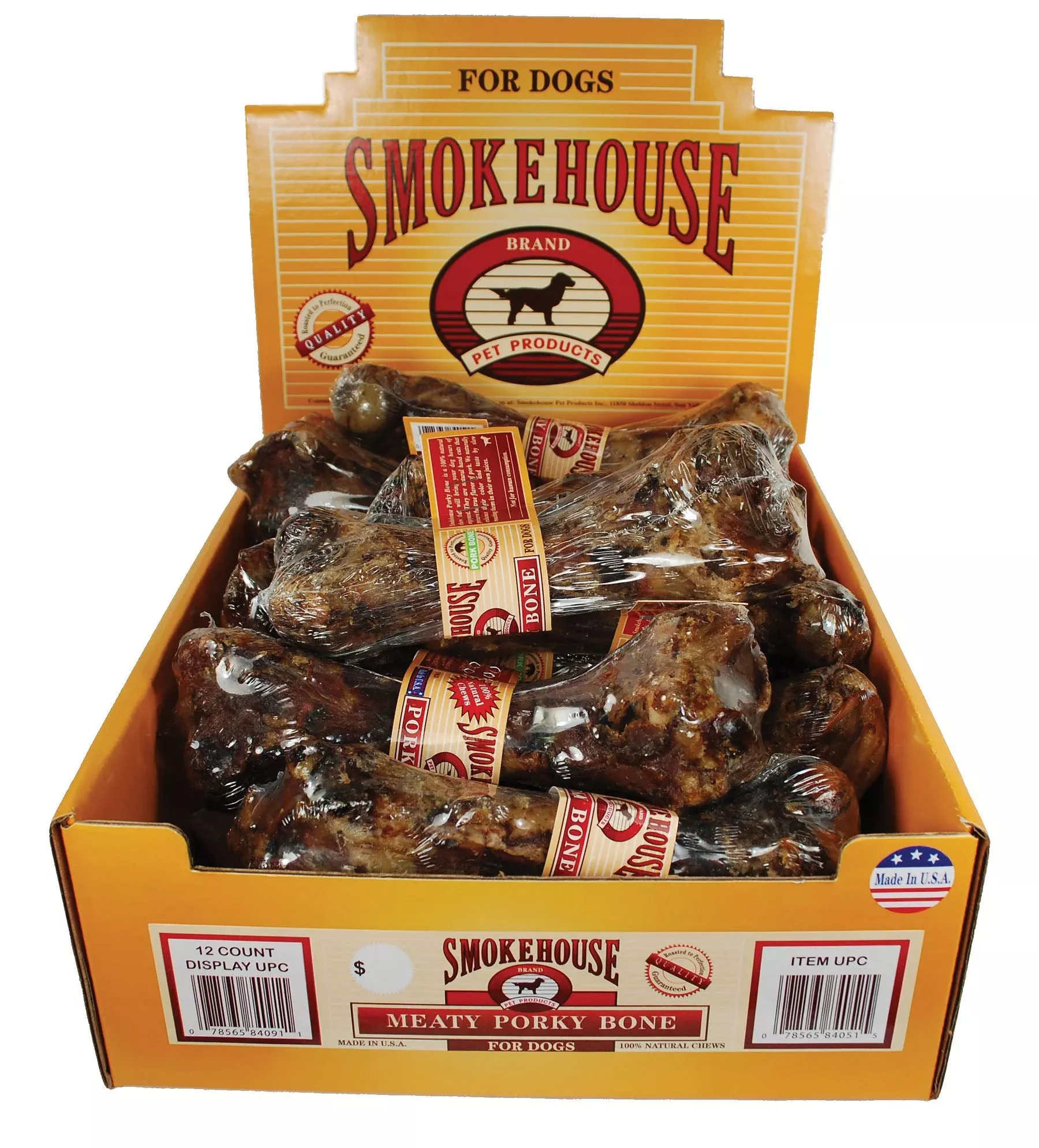 Smokehouse USA Meaty Porky Bones Dog Chews