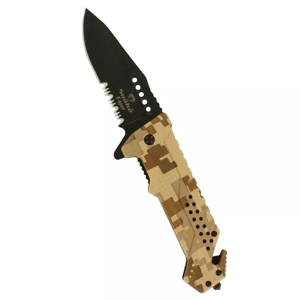 Snake Eye Tactical Camo Spring Assist folding knife