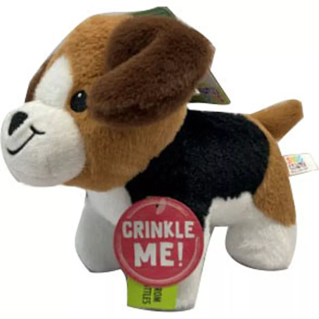 Snugarooz Milo Plush Dog Toy, 7 In, Brown/Black
