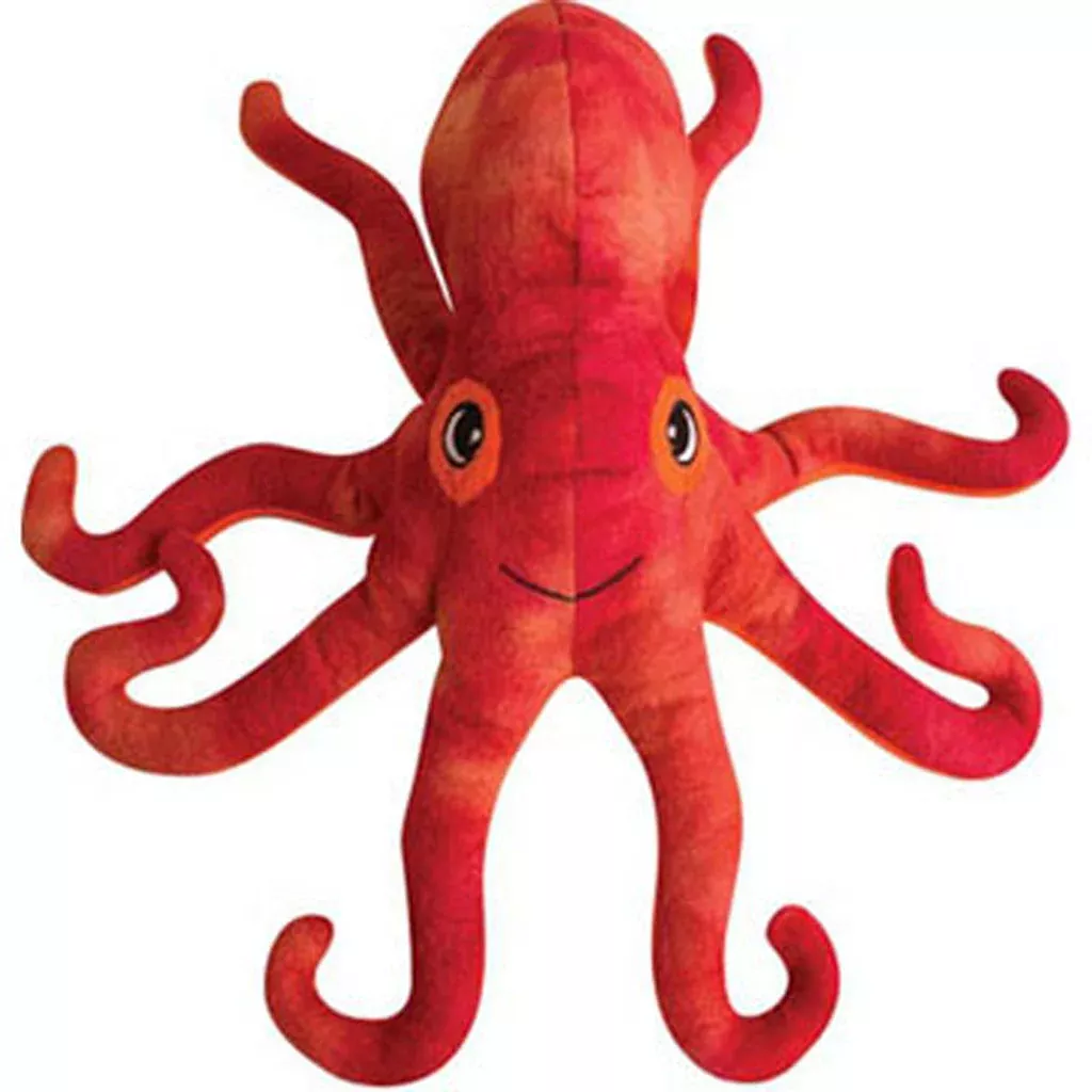Snugarooz Olivia the Octopus Dog Toy 11 in Red