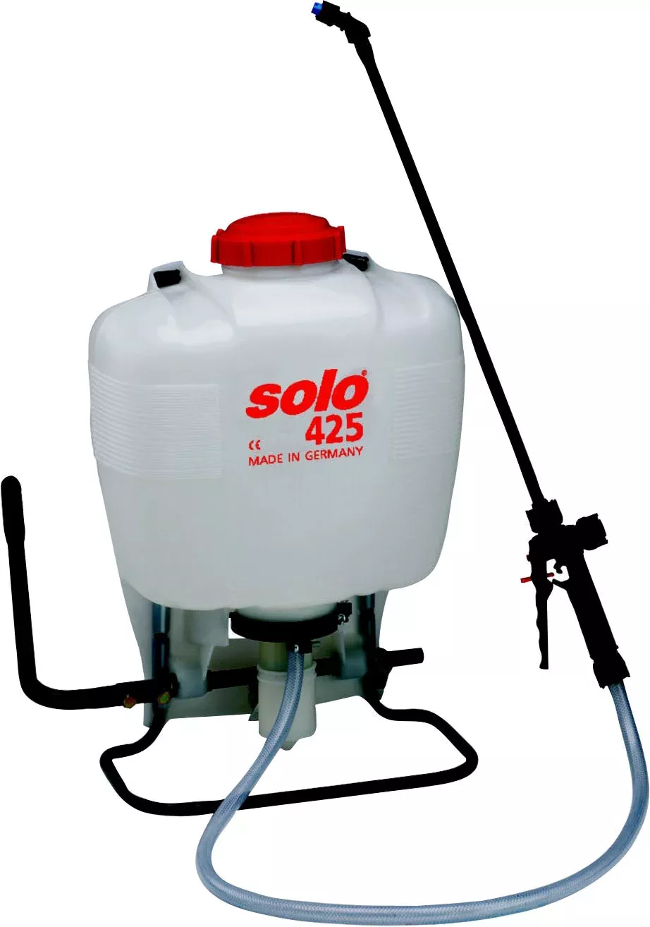 Solo Backpack Piston Pump Sprayer, White/Red 4 gal