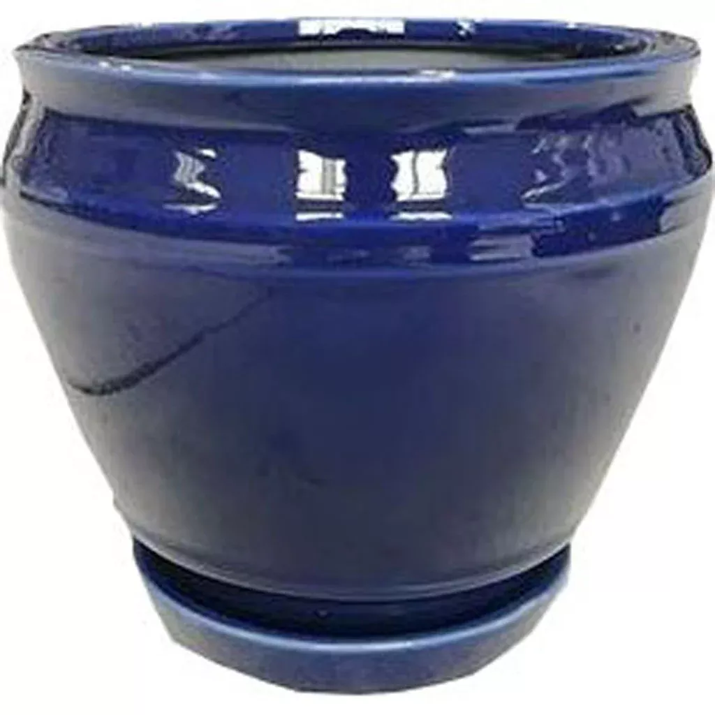 Southern Patio Collins Ceramic Planter, Blue, 6 in