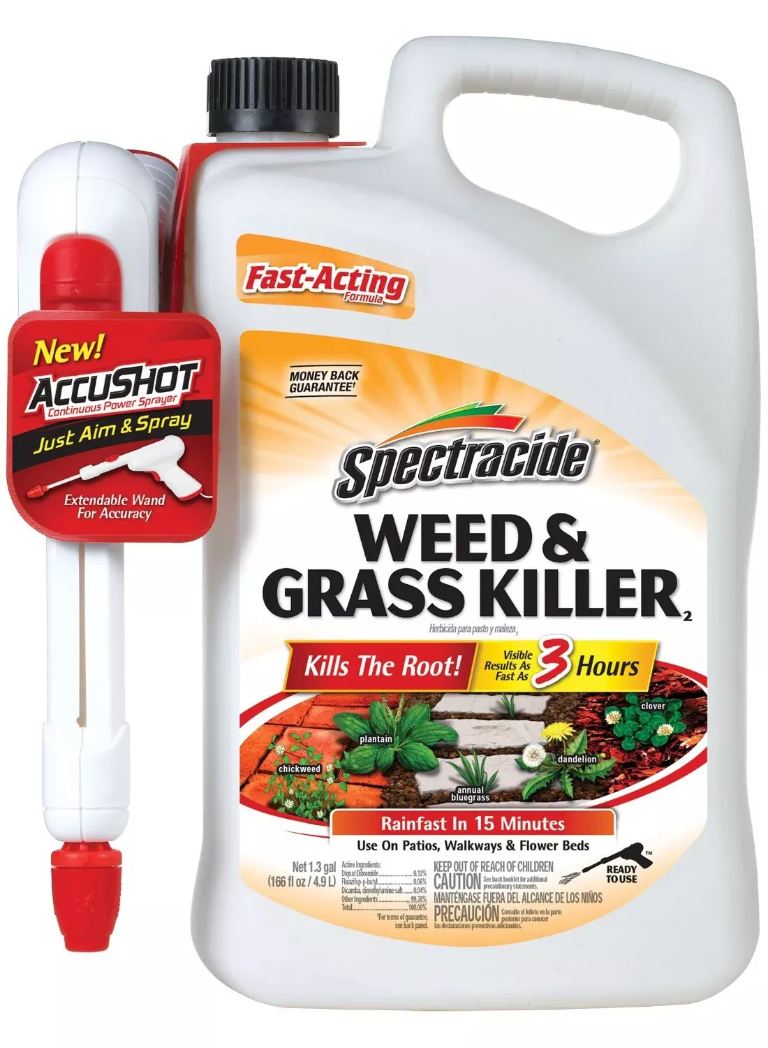 Spectracide Weed & Grass Killer with AccuShot Sprayer, 1.33 Gallon