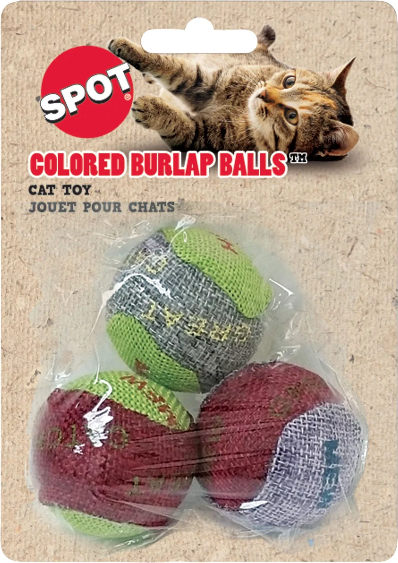 Spot Burlap Balls Cat Toys, Assorted 3-Pack