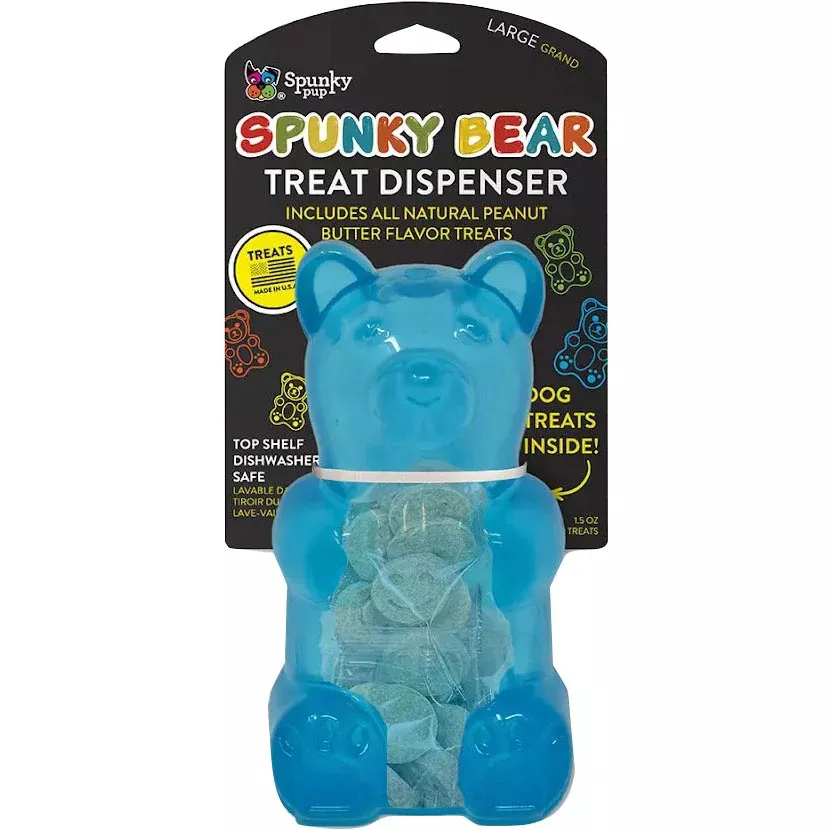 Spunky Pup Bear Treat Dispenser with Treats, Large