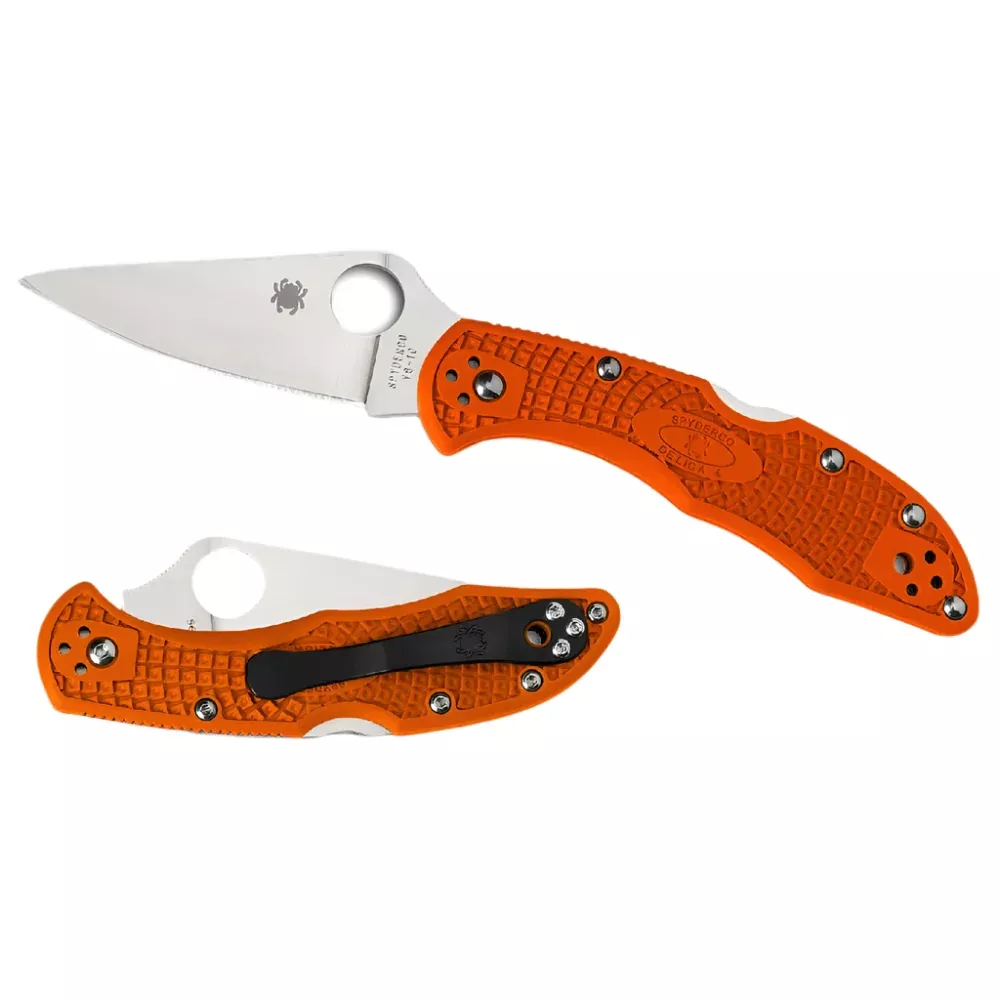 Spyderco Delica 4 Lightweight Orange Flat Ground
