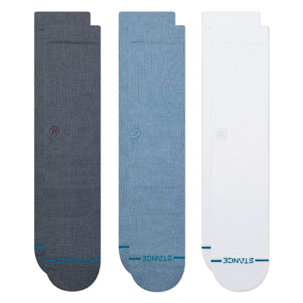 Stance Men's 3 Pack Icon Turbulence Crew Socks
