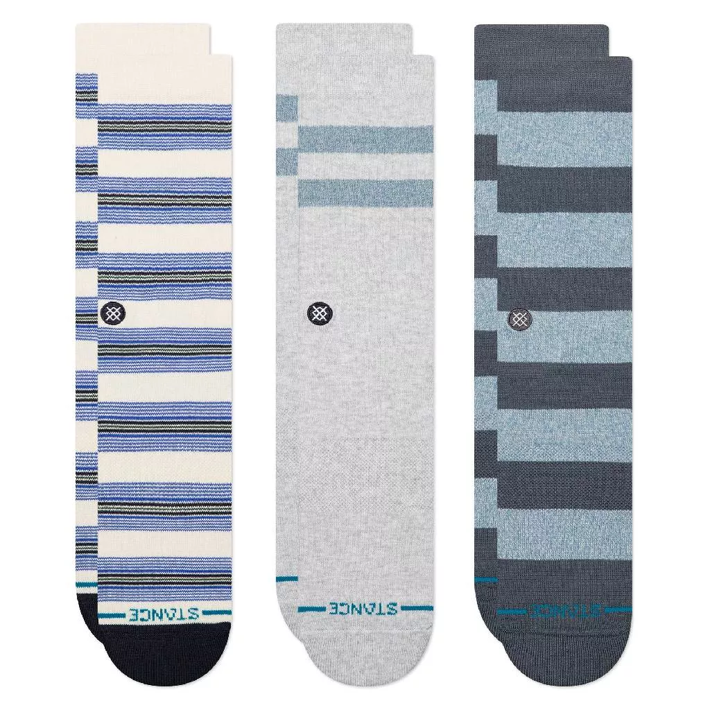 Stance Men's 3 Pack Sako White Crew Socks