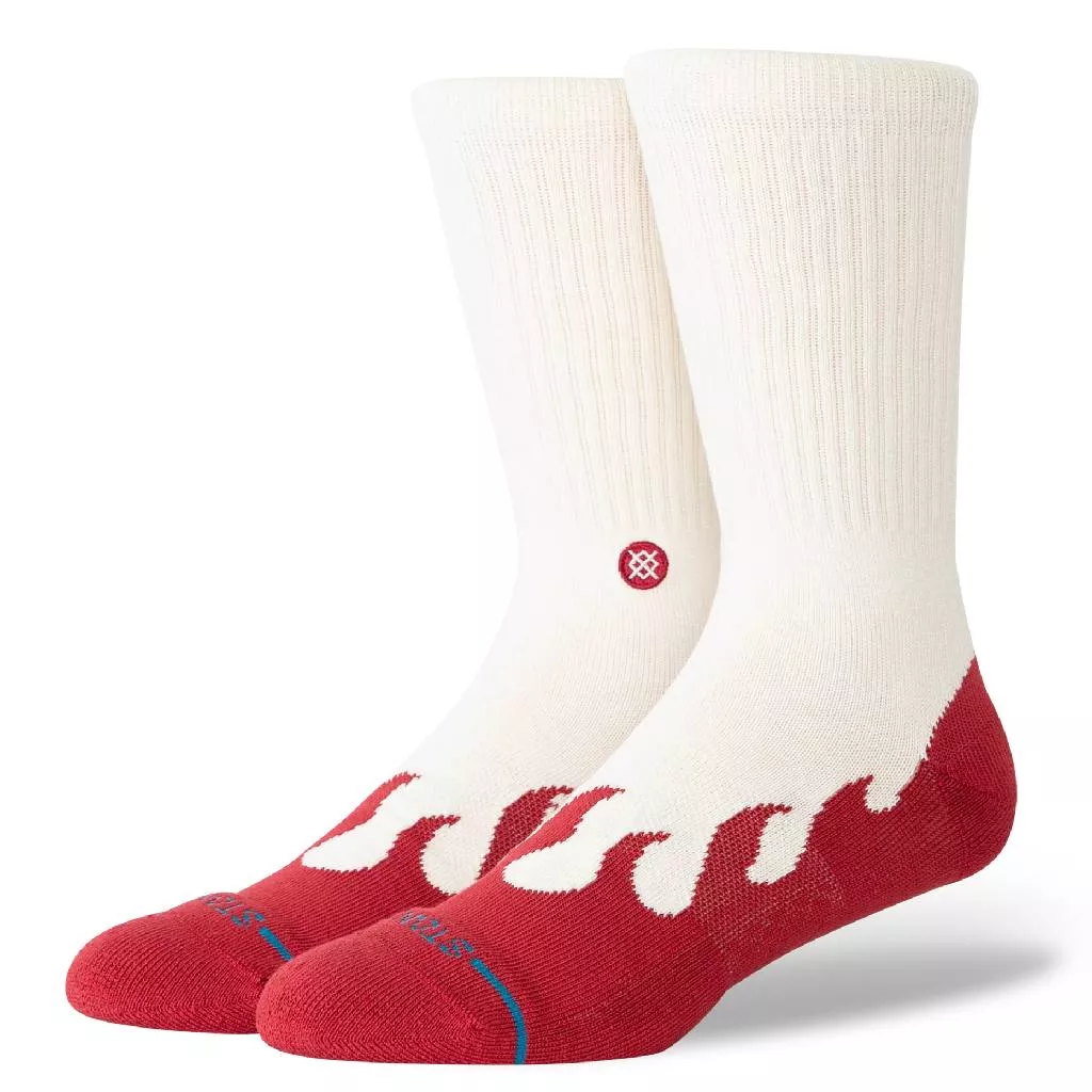 Stance Men's Heating Up Red Crew Socks