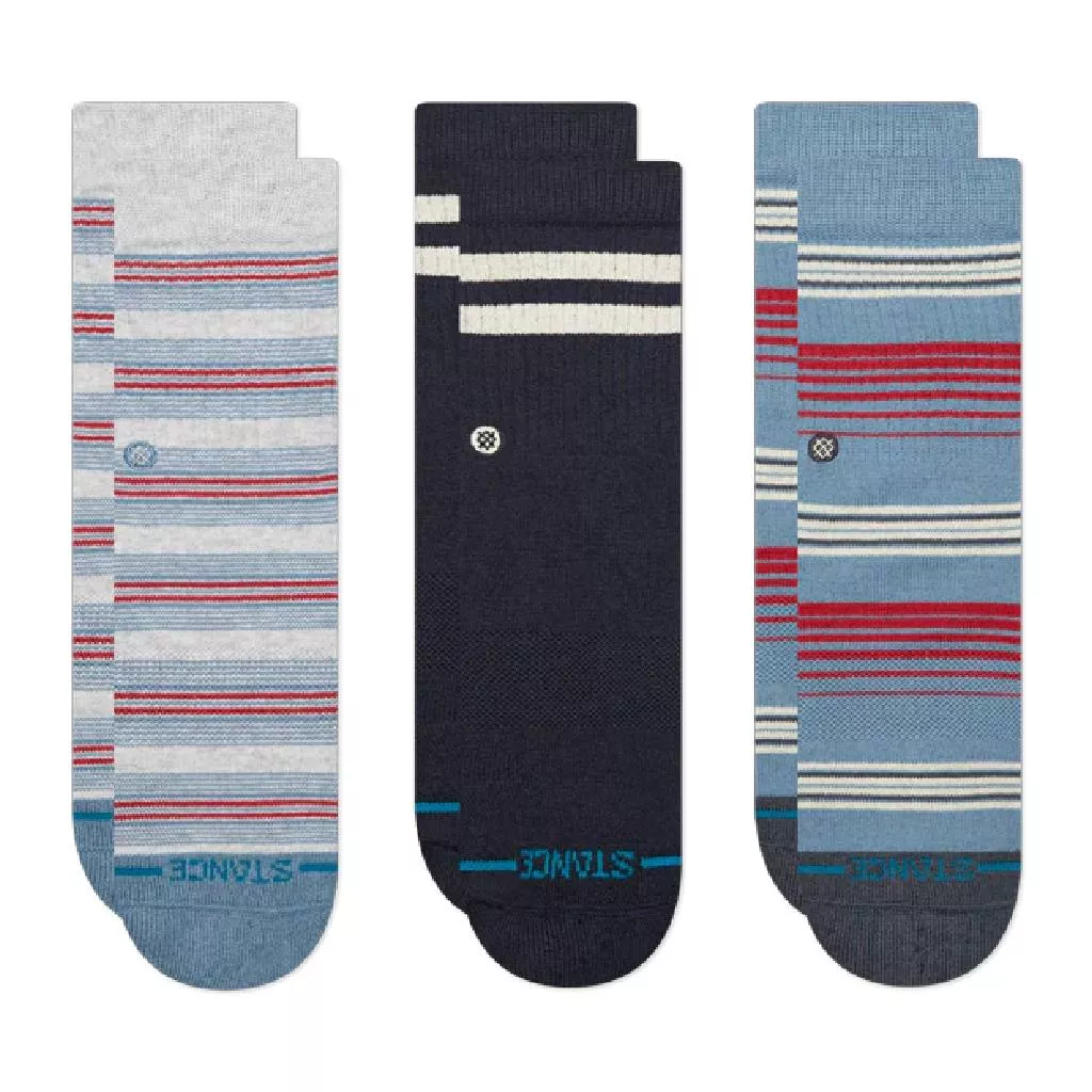 Stance Youth 3 Pack Easton Blue Crew Socks