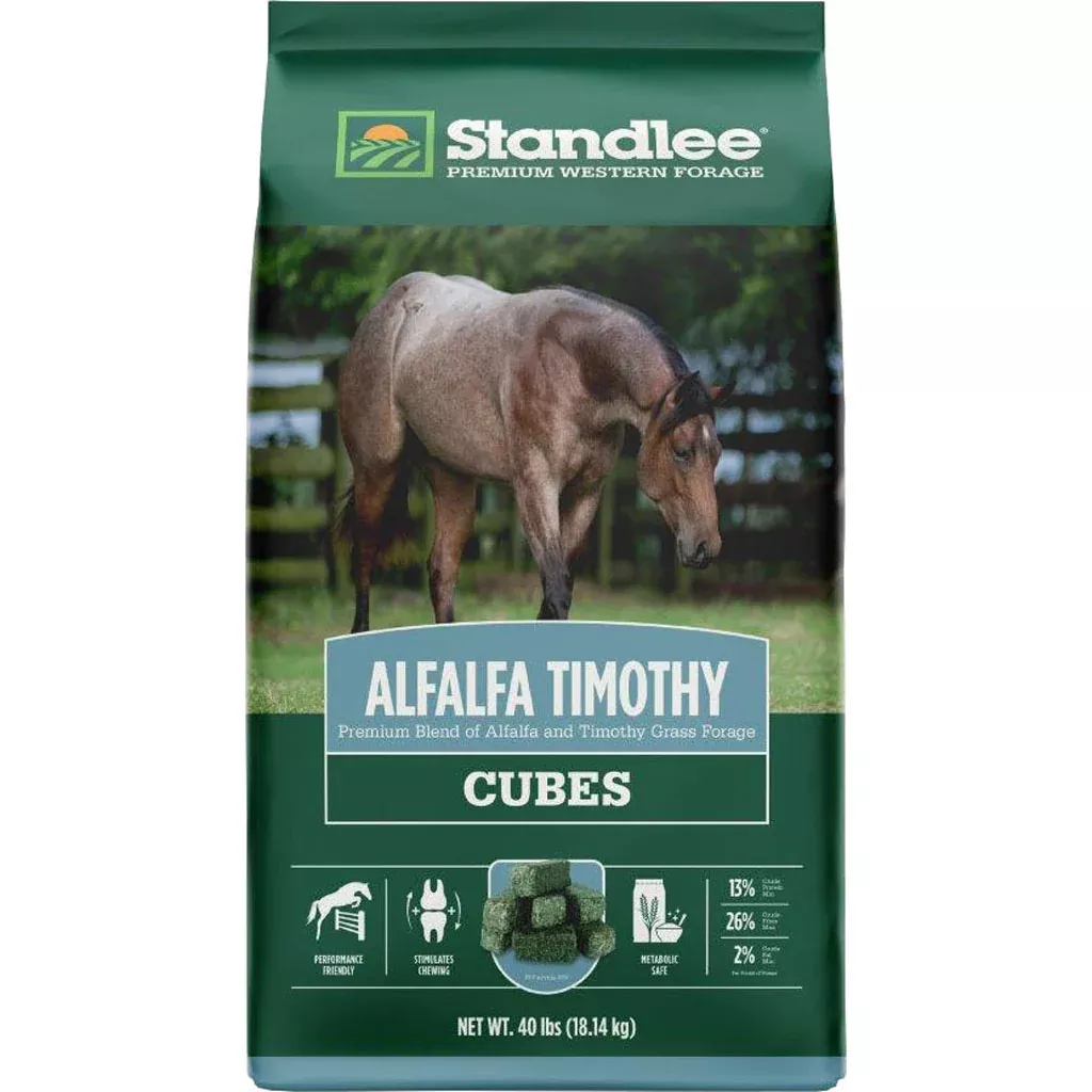 Standlee Alfalfa/Timothy Hay Cube Horse Feed, 40 lb.