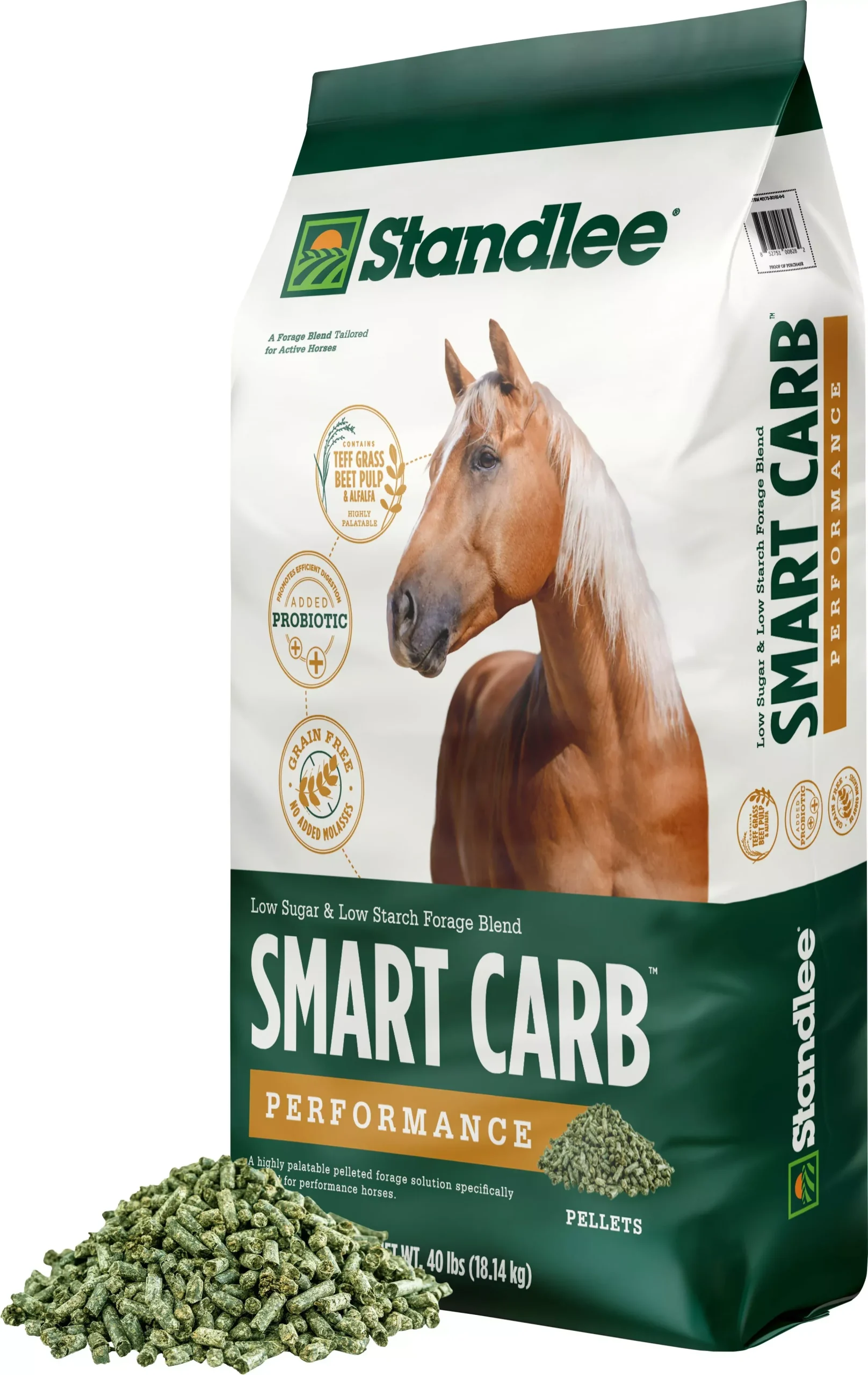 Standlee Smart Carb Performance Pellets, 40 lbs