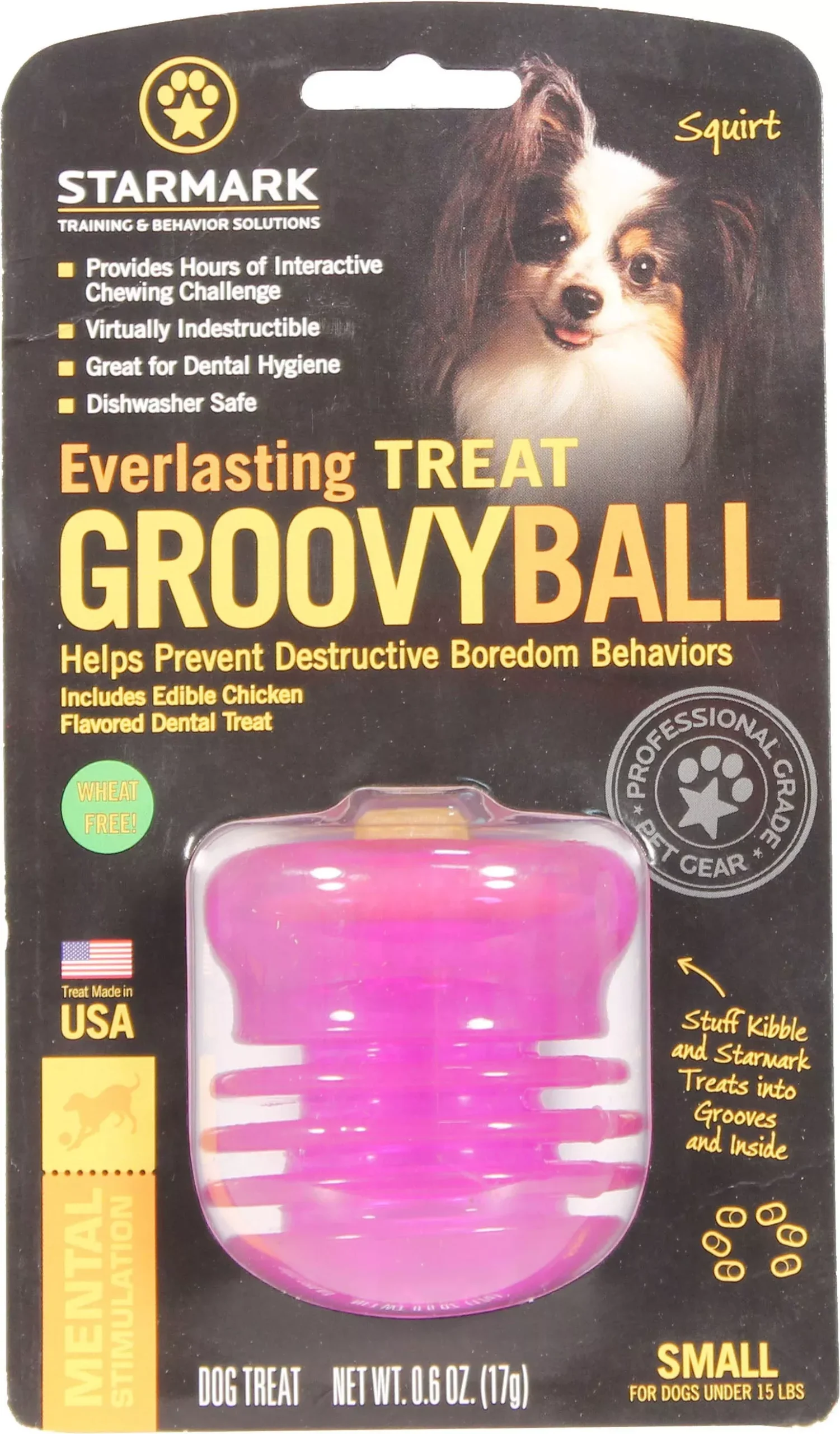 Starmark Everlasting Treat Groovy Ball, Small, Purple