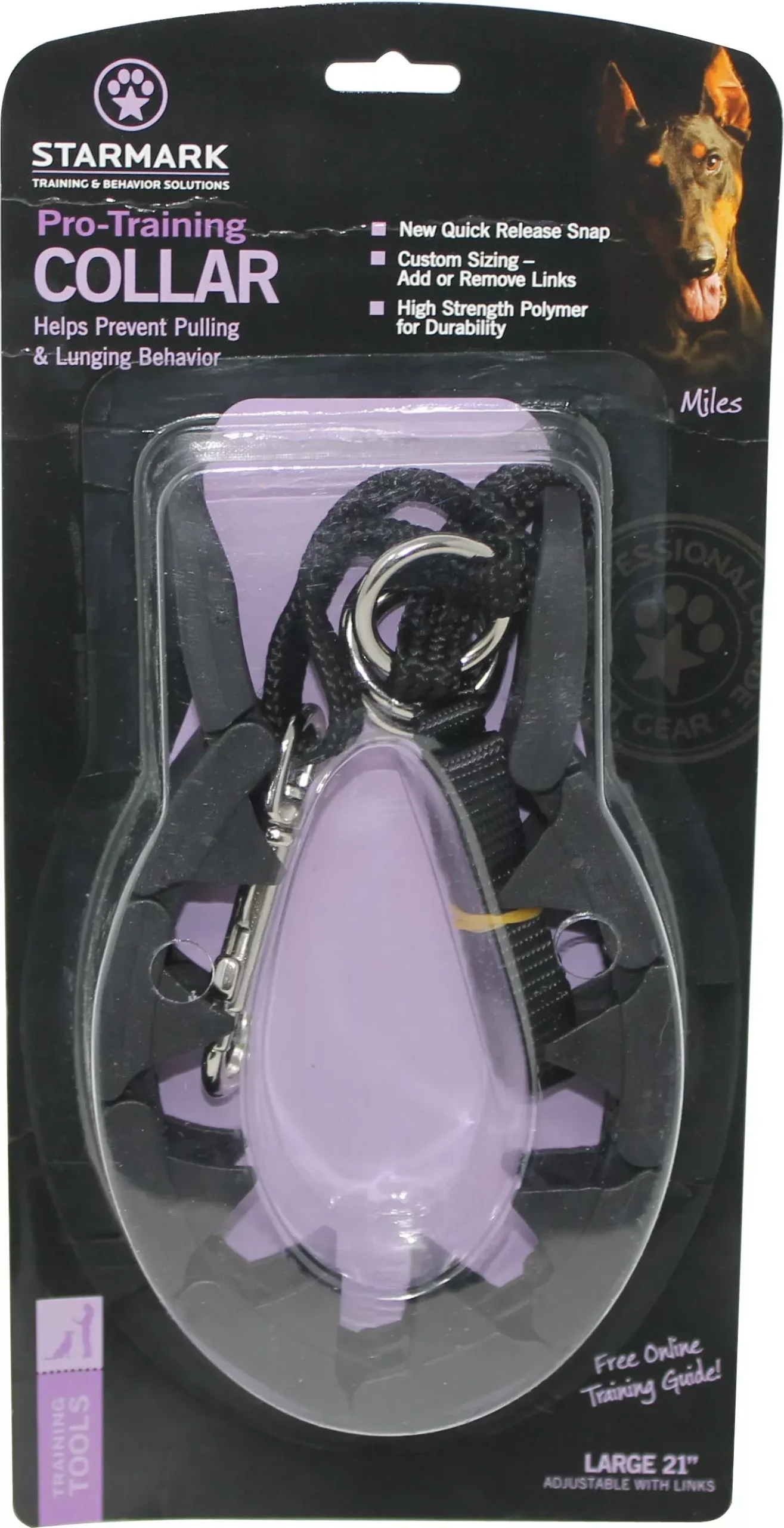 Starmark Pro-Training Dog Collar, Black Large