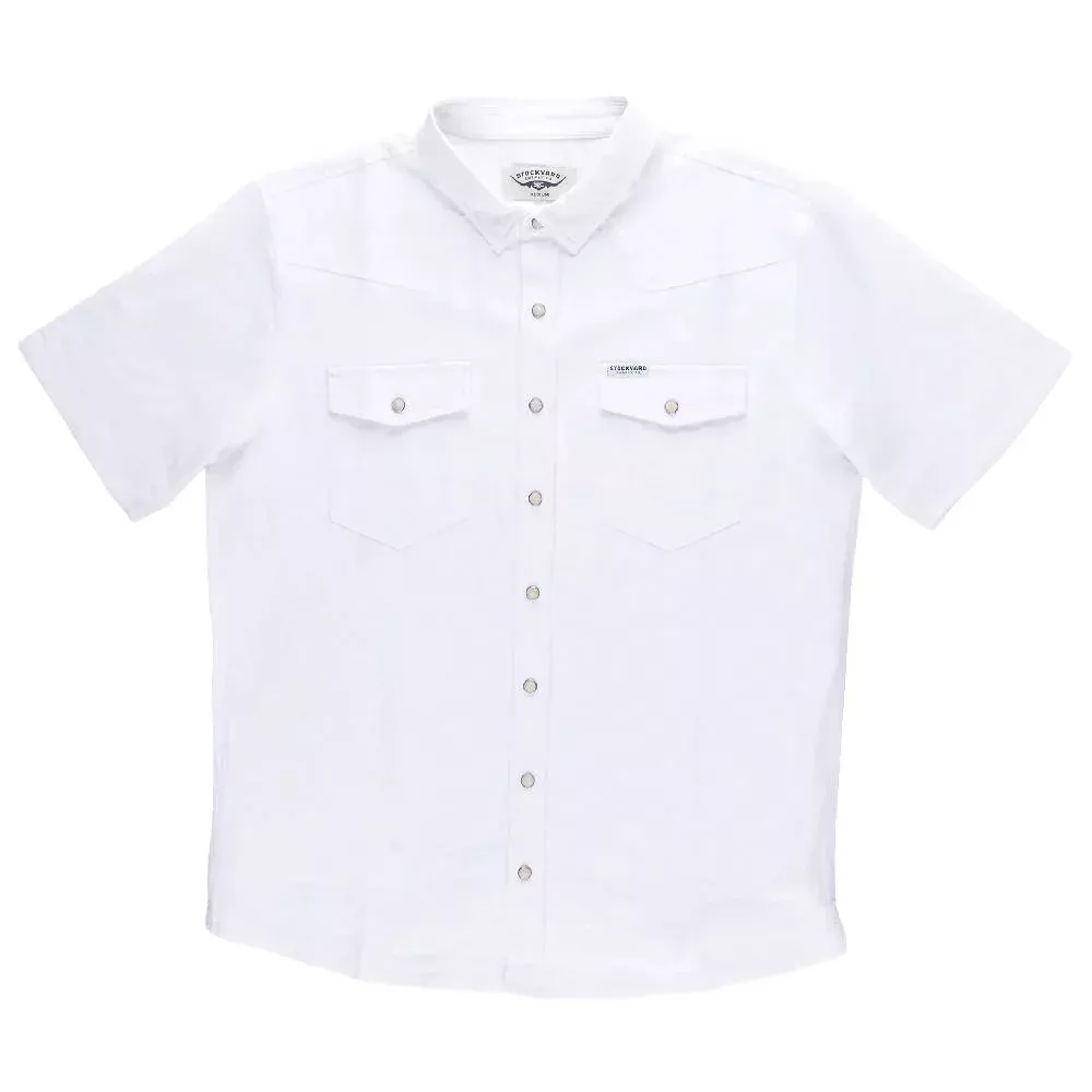 Stockyard Supply Men's El Hefe Linen Pearl Snap Shirt