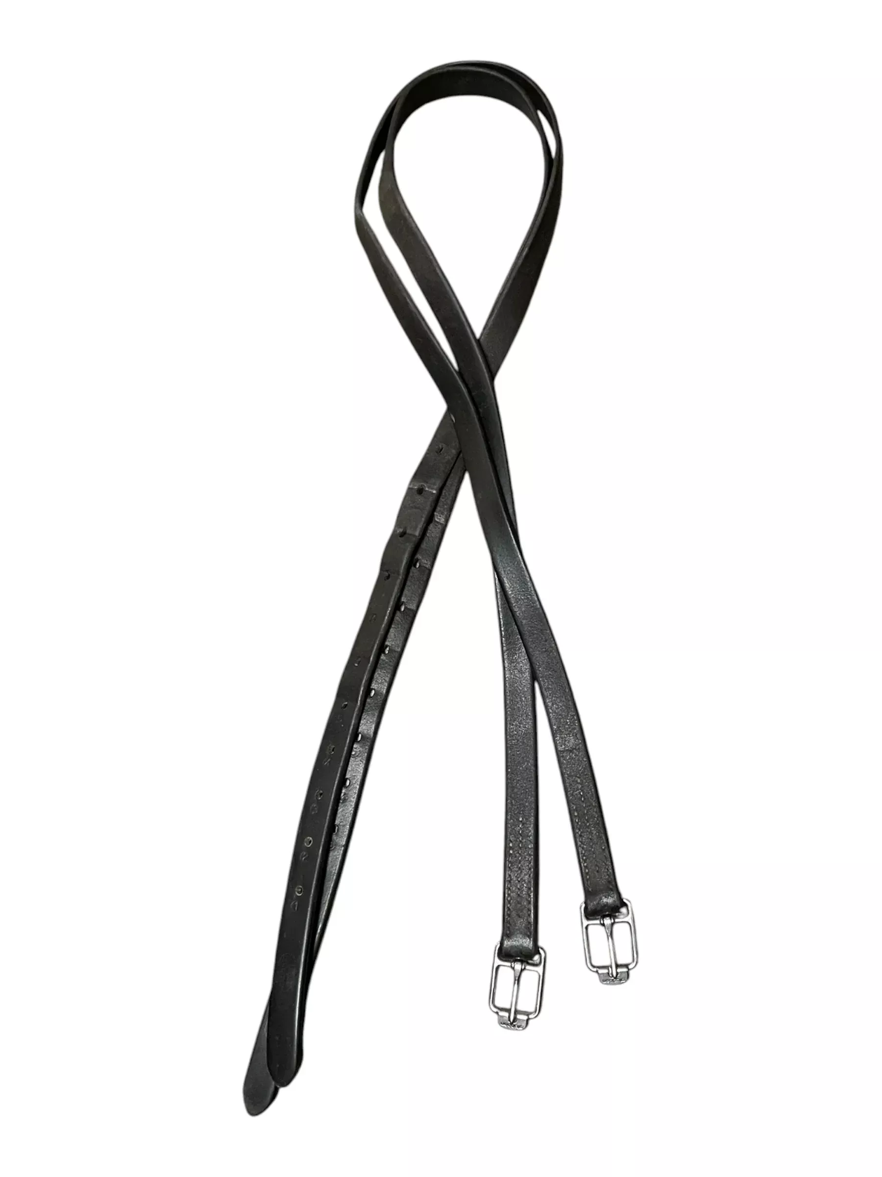 Stubben Stirrup Leathers - Black - 122cm (Approx 48") - USED