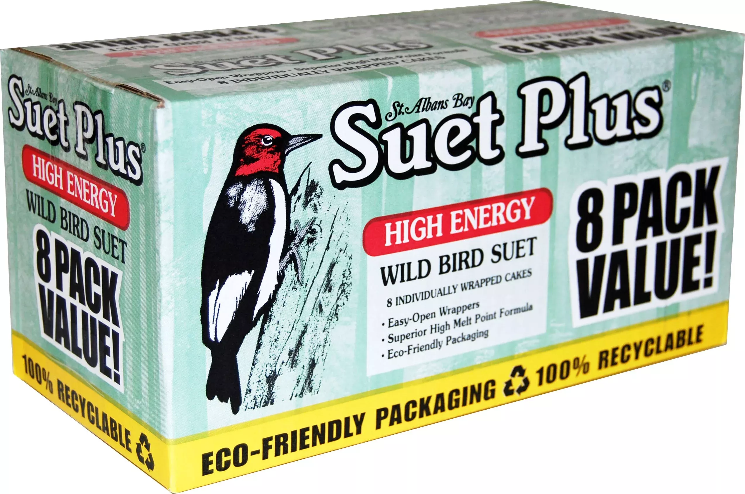 Suet Plus High Energy Suet Cakes, Value 8 Pack