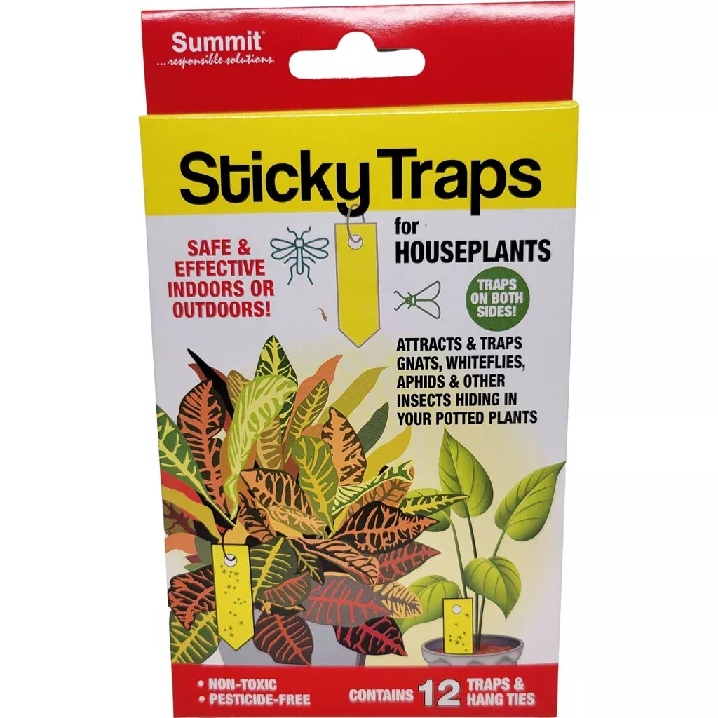 Summit StickyTraps Houseplant Insect Traps, 12 ct