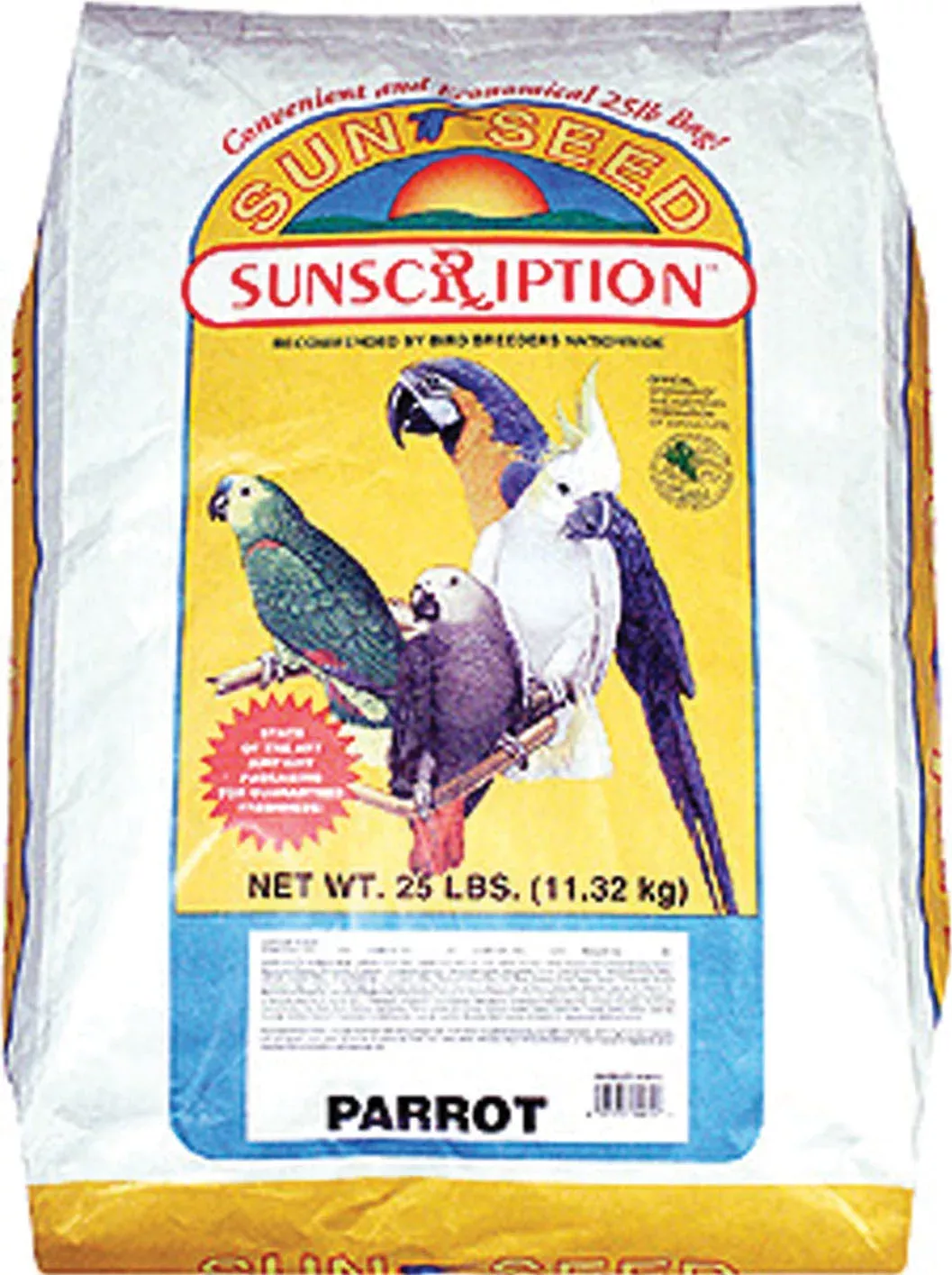 Sunseed Parrot Mix, 25 lb