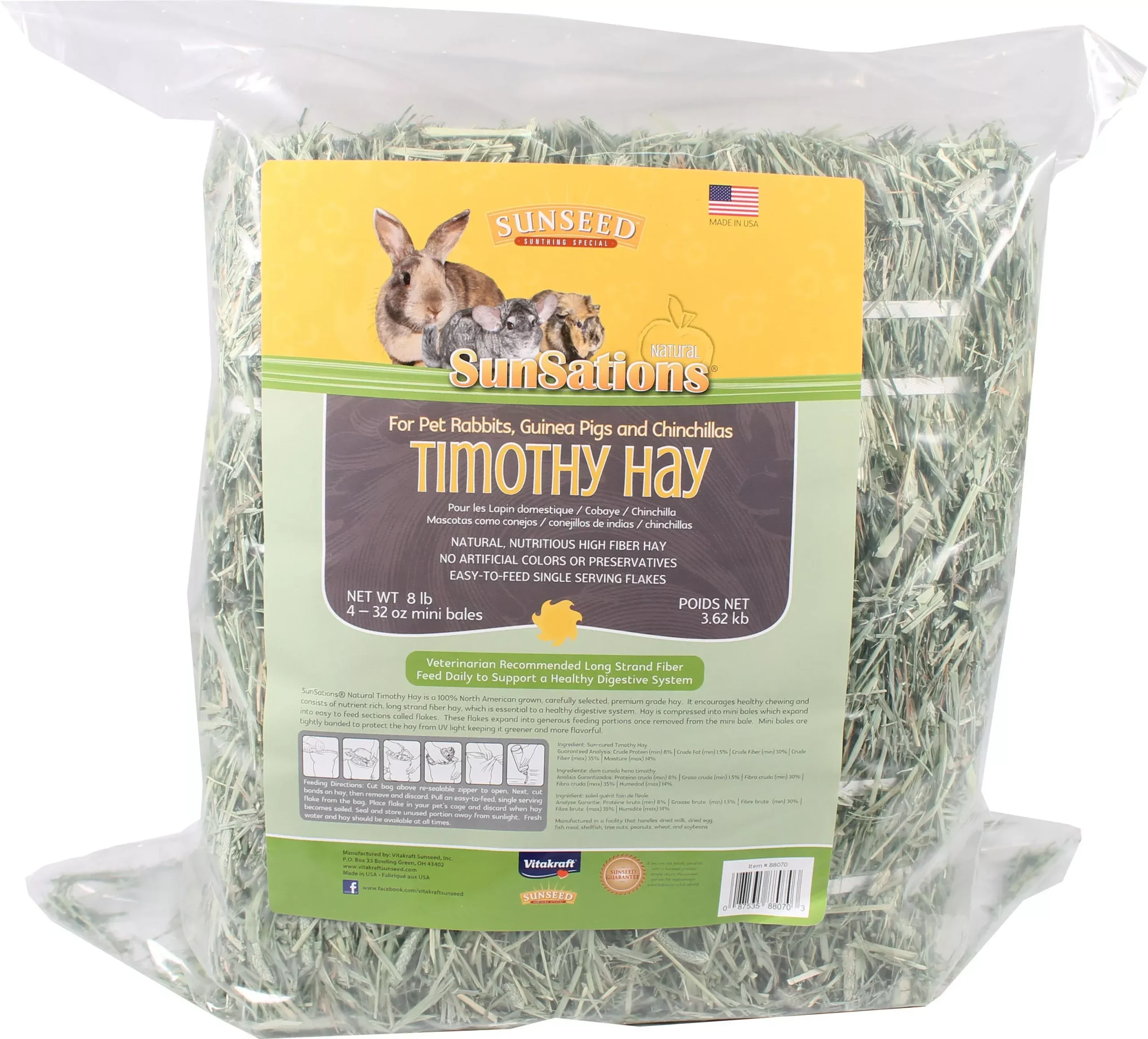 Sunseed Sunsations Timothy Hay 128 oz