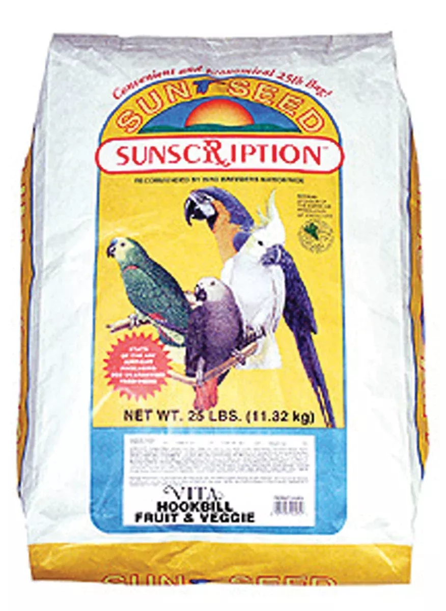 Sunseed Vita Hookbill Bird Food Fruit & Vegetable 25 lb