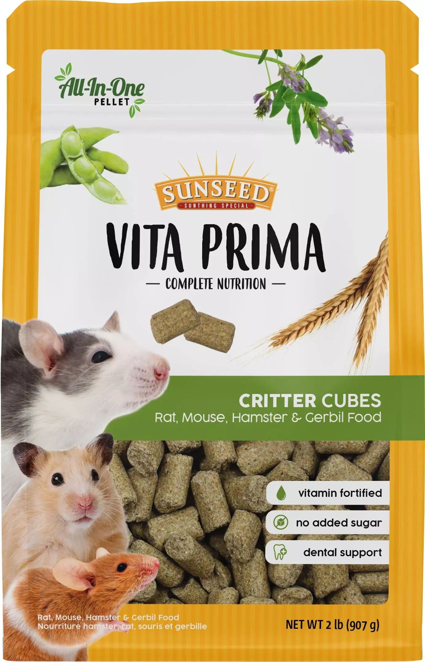 Sunseed Vita Prima Critter Cubes Food 2 lb