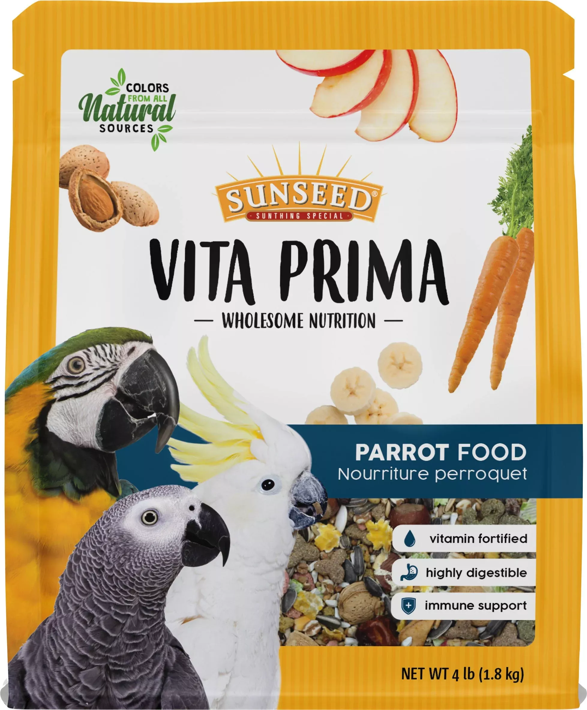 Sunseed Vita Prima Parrot Food, 4 lb