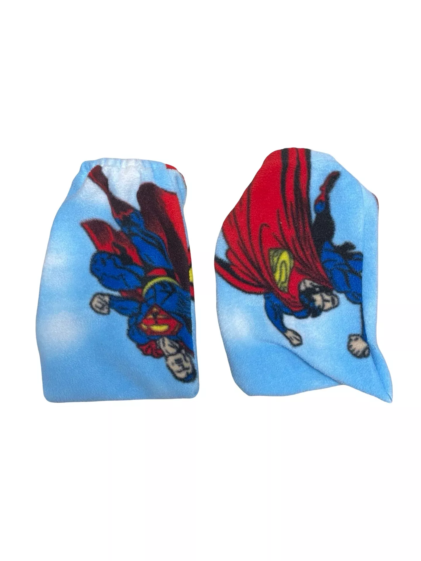 Superman Stirrup Covers - Blue - Approx 5.5" x 8" - USED
