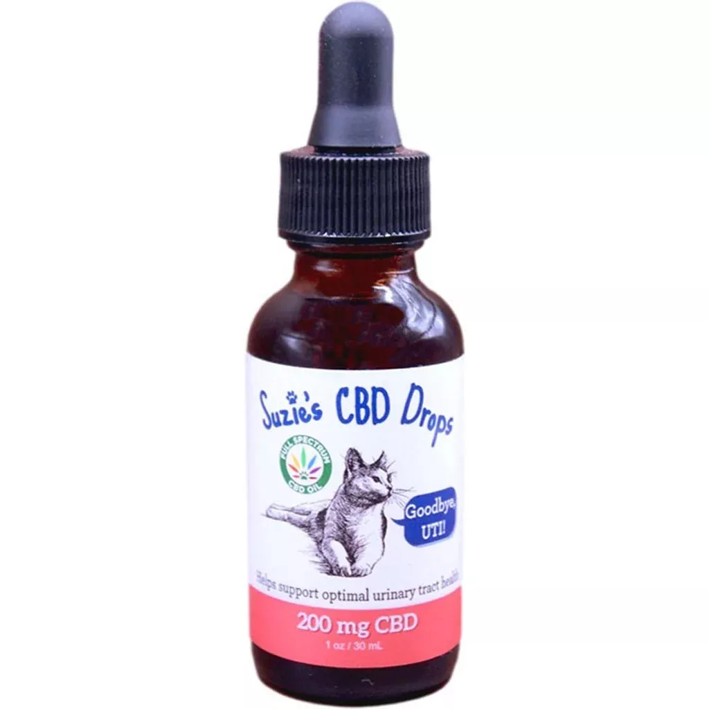 Suzie's CBD Goodbye UTI Drops for Cats, 1 Oz, 200 Mg