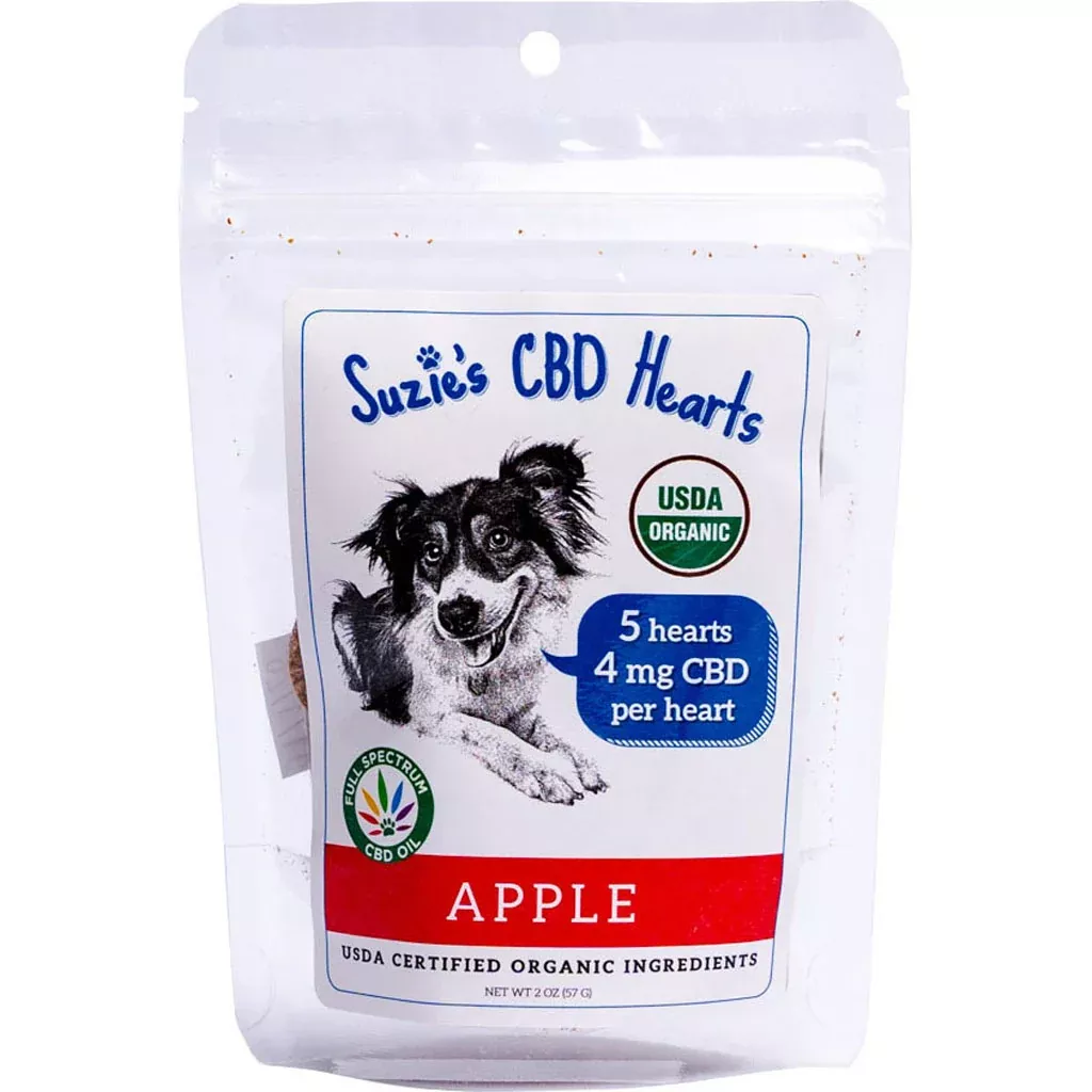 Suzie's CBD Hearts for Dogs Trial Size 2 oz Apple