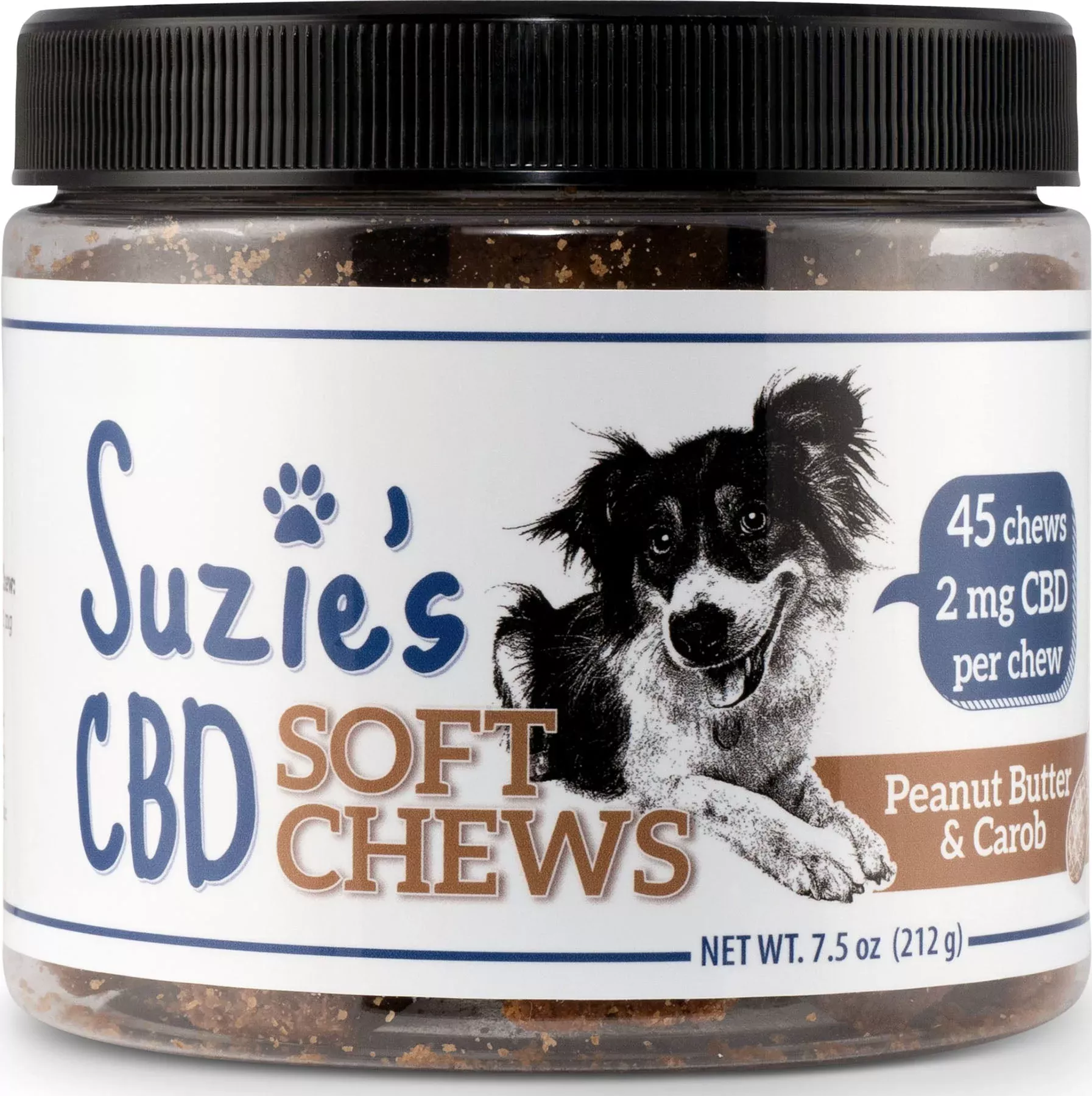 Suzie's CBD Soft Chews for Dogs, Peanut Butter, 7.5 oz