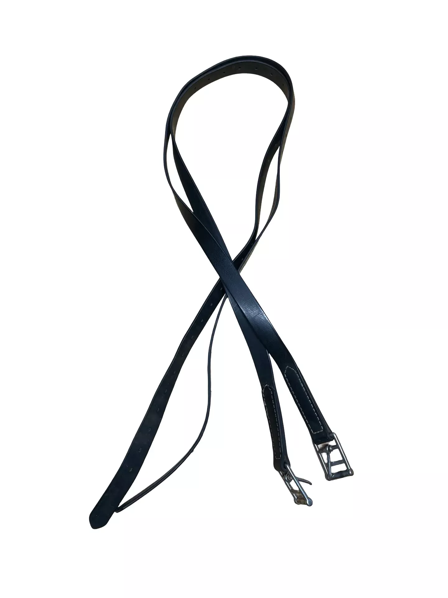 Synthetic Stirrup Leathers - Black - Approx 56" - USED