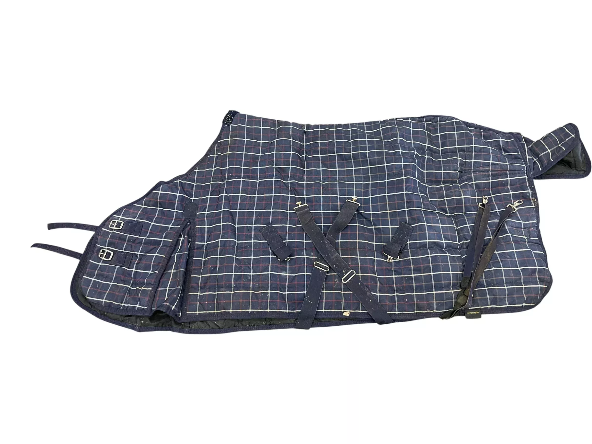 T/O Blanket - Blue Plaid - 68" / Estimated Heavy - USED