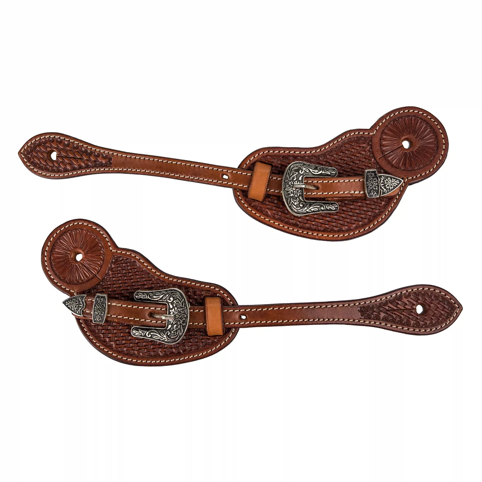 Tabelo Spur Straps with Basket Tooling