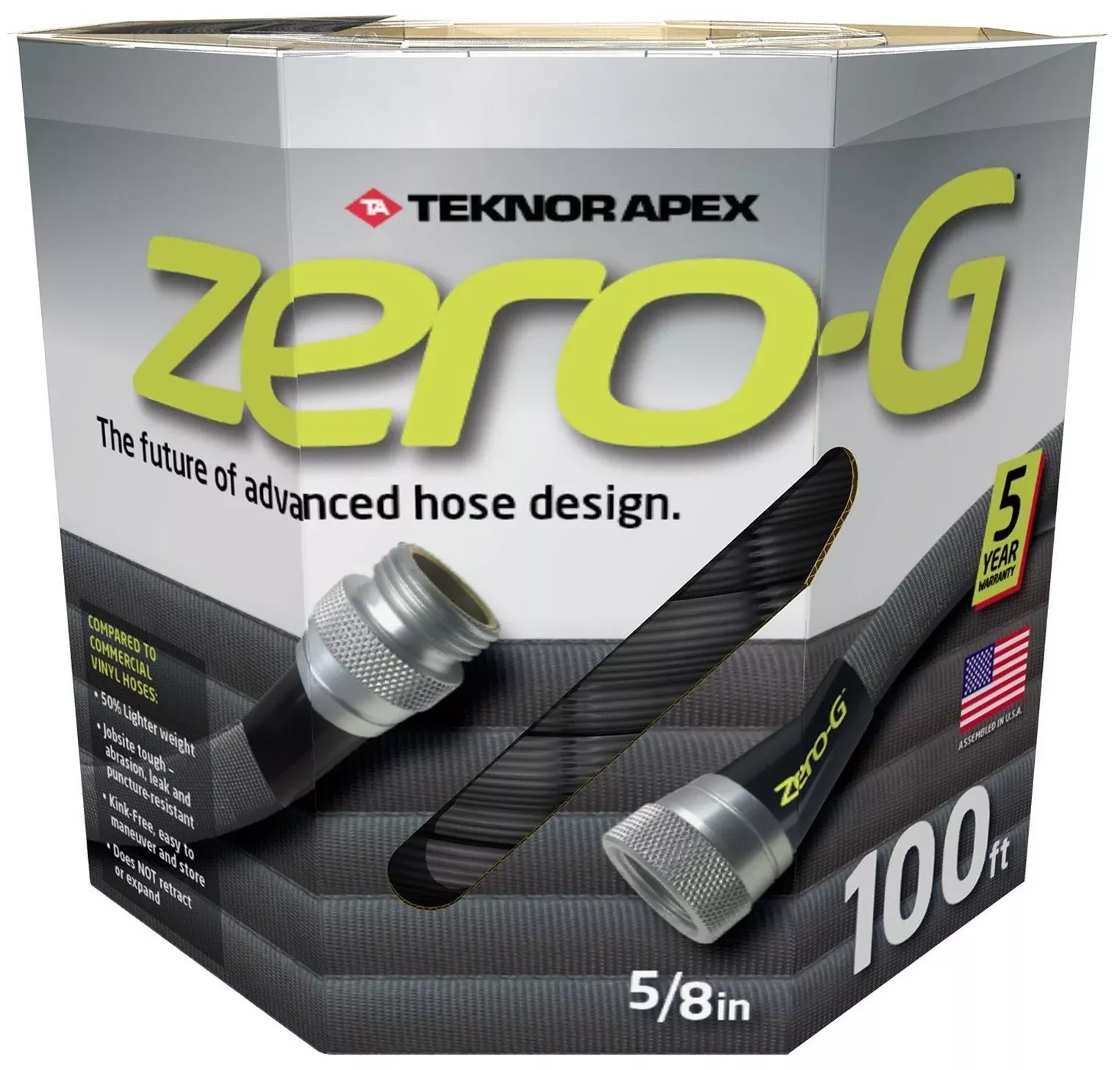 Teknor Apex Zero-G 100 ft Fabric Garden Hose