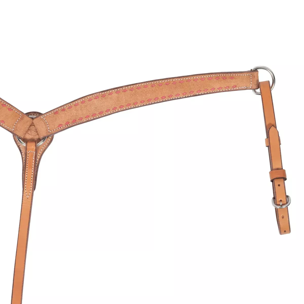 Teskey's 1 3/4" Roughout Pink Buckstitch Breast Collar