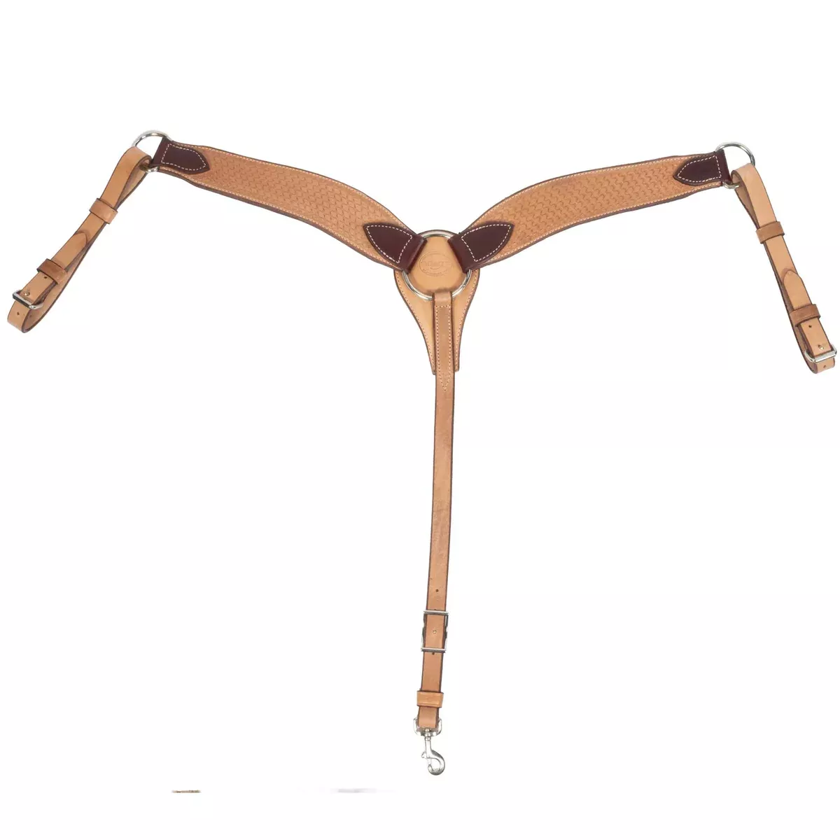Teskey's 2 1/2" Two-Toned Basket Stamp Breast Collar