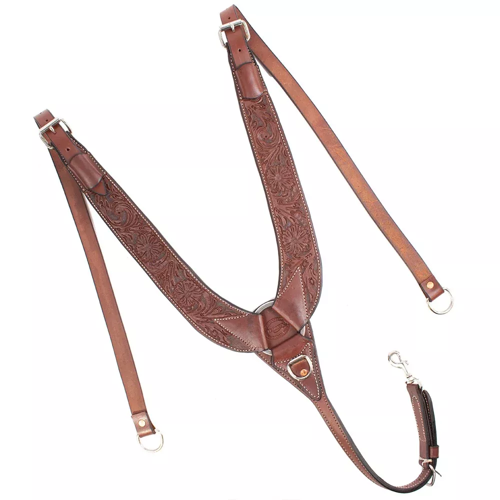Teskey's 3" Floral Tooled Pulling Collar