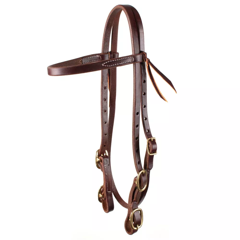 Teskey's Browband Headstall w/Buckle Bit End